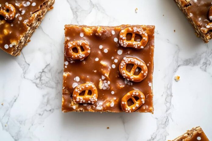 Salted Caramel Pretzel Bars